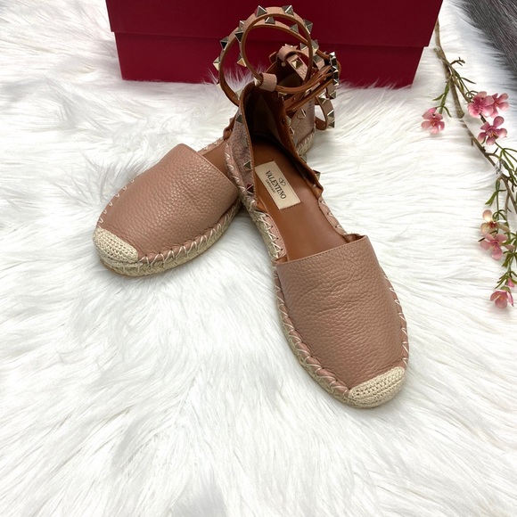 🩰🍭 VALENTINO Rockstud Ankle Straps Espadrille 🩰 - Picture 2 of 12